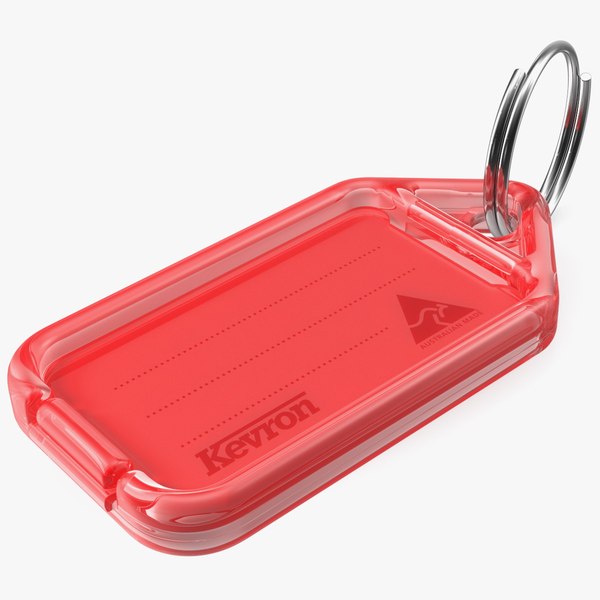 3D Kevron Plastic Key Tag Red Open TurboSquid 1781637