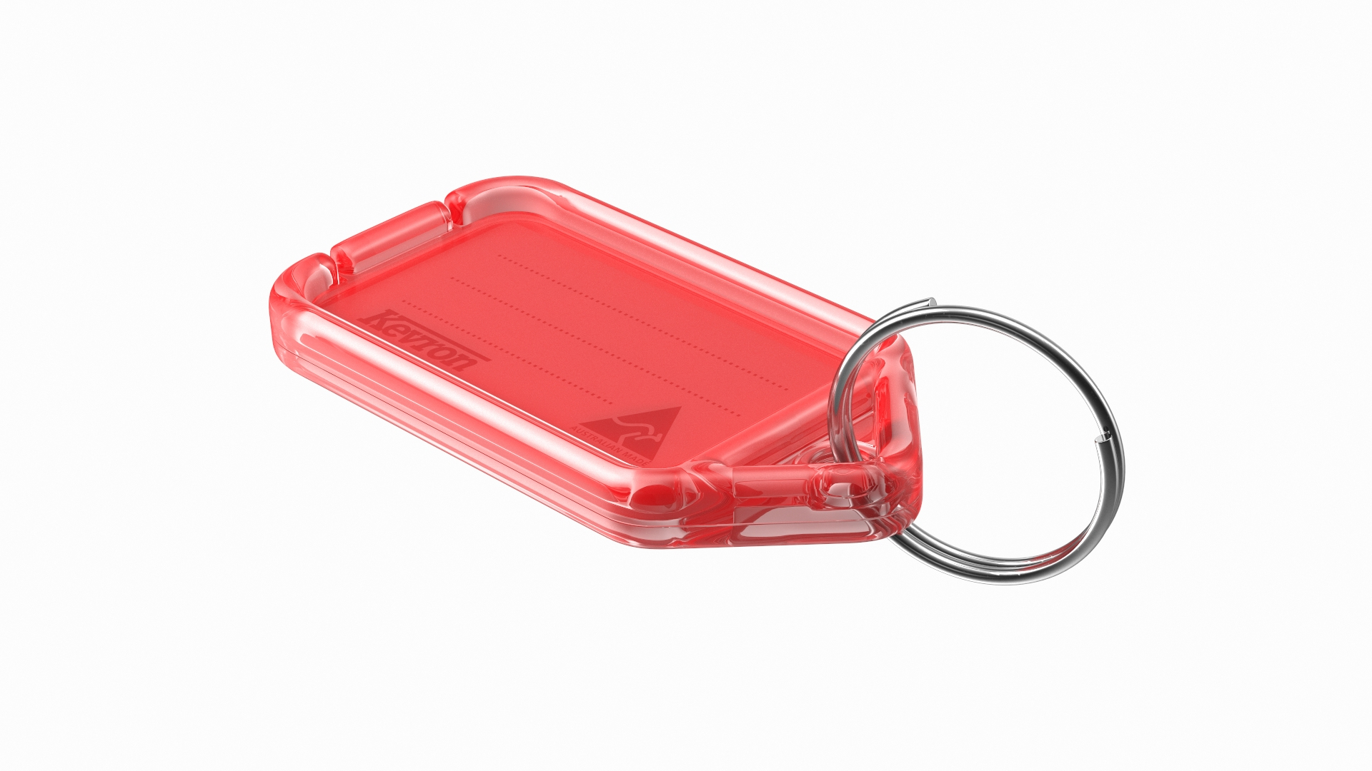 3D Kevron Plastic Key Tag Red Open TurboSquid 1781637