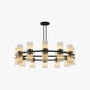 Stiffel Palais Champagne Glass 24-Light Chandelier