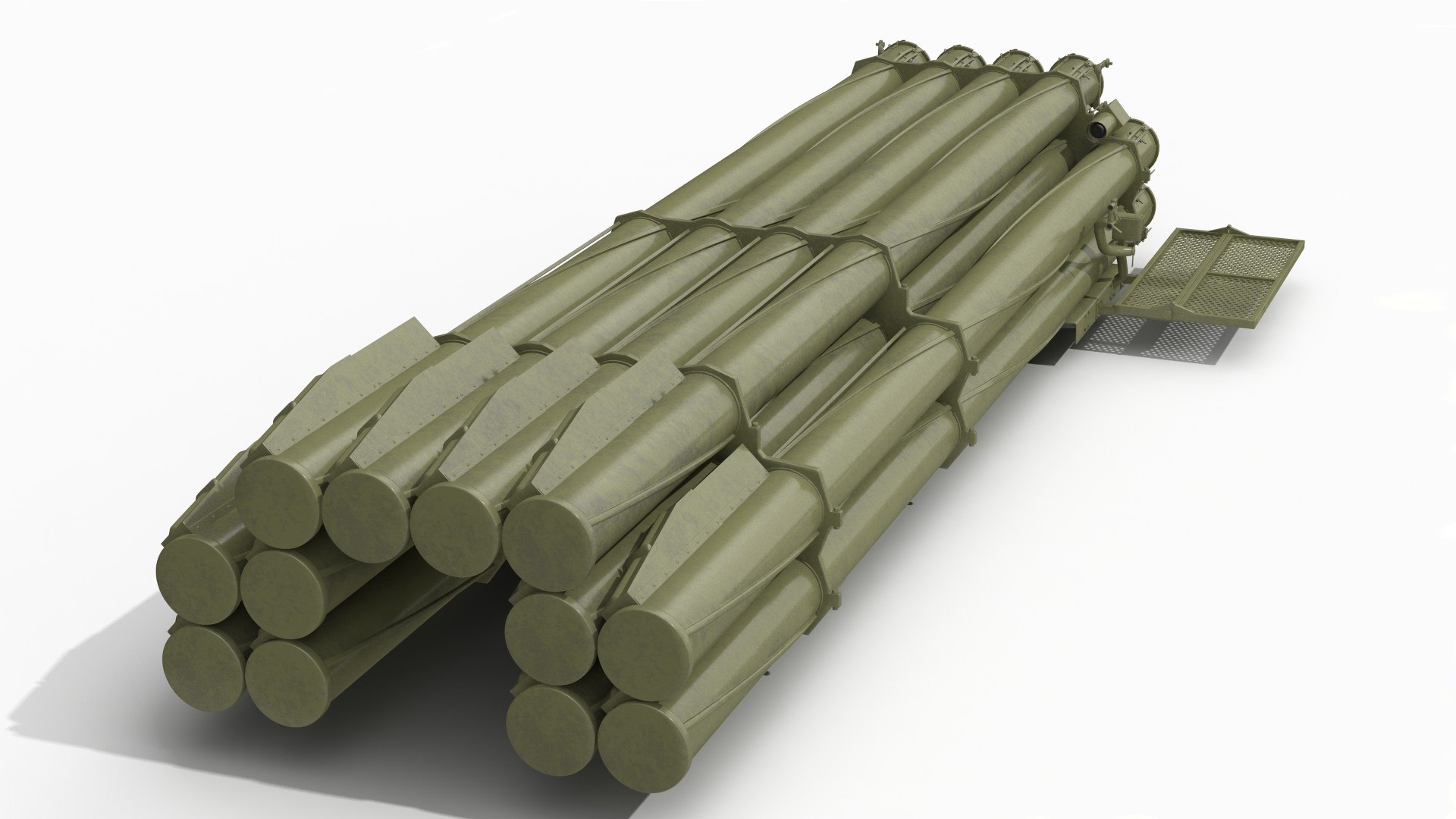 Soviet Heavy Multiple Rocket Launcher Camo 3D model preview
