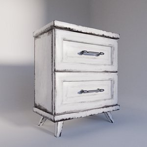 rustic night stand 3D