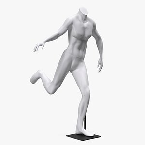Running White Female Sports Mannequin