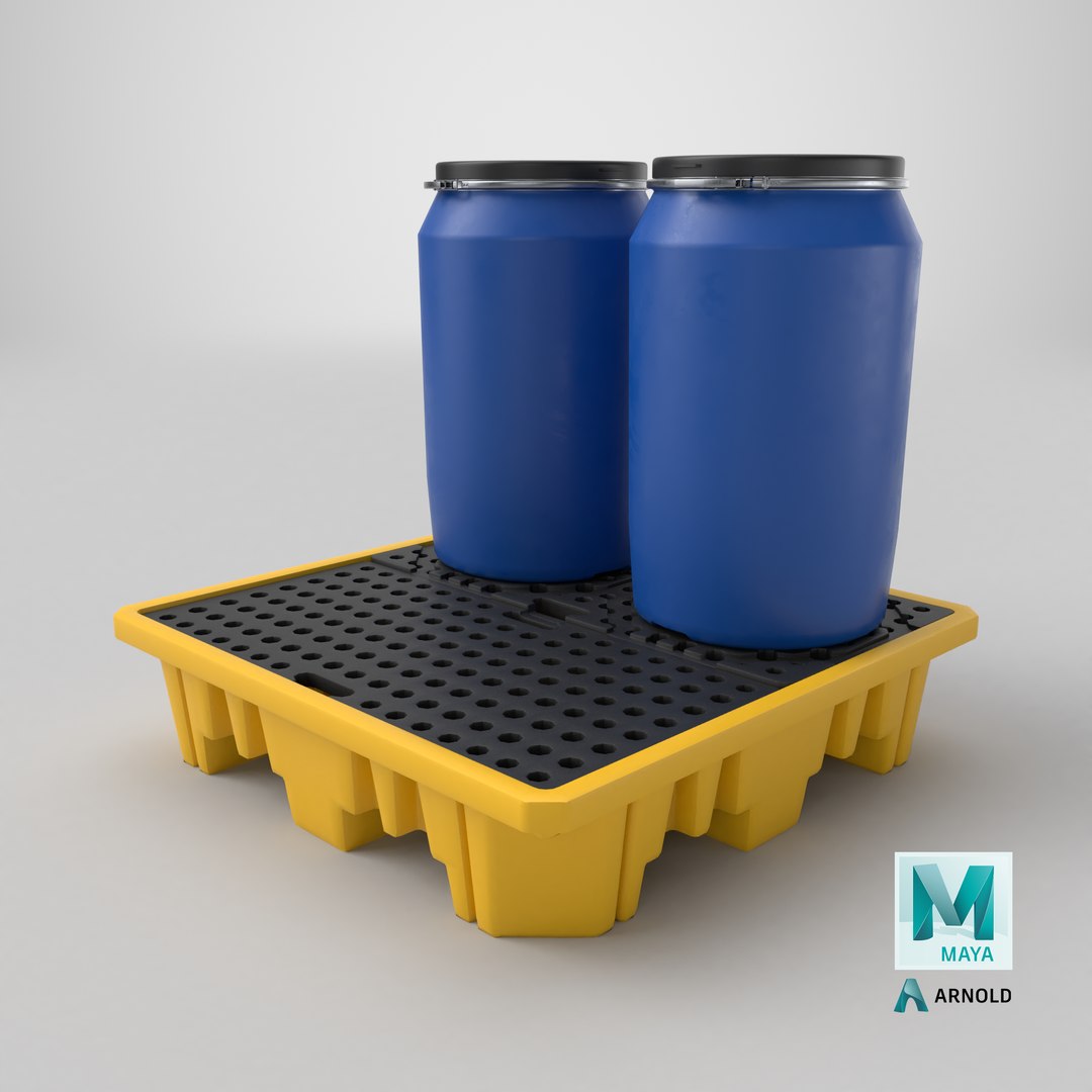 3D Spill Pallet With Barrels https://p.turbosquid.com/ts-thumb/fh/uEao6I/Mf/stemcell_maya_arnold_render/png/1714802978/1920x1080/fit_q87/775e76d0ed723ac284cacb3b5afe11f98d778af6/stemcell_maya_arnold_render.jpg