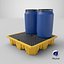 Spill Pallet With Barrels