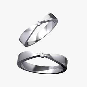 3D wedding ring 23 model