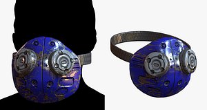 3D Gas mask respirator scifi futuristic 3D model