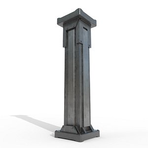 3D Cyberpunk street metal beam