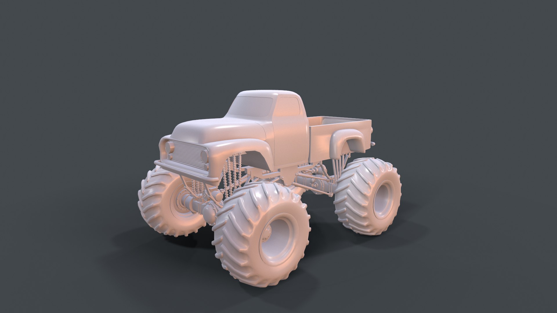 3D Detailed Monster Truck - 3 3D - TurboSquid 1933545