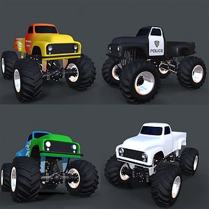 3D Detailed Monster Truck - 3