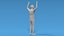 Low Poly Kid Hands Up model