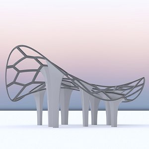 Futuristic Sci-Fi Parametric Pavilion model