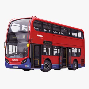 London Bus Enviro400 Rigged 3D Model