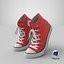 3D Basketball Shoes Bent Red model