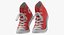 3D Basketball Shoes Bent Red model