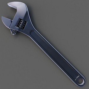 adjustable wrench 3d max