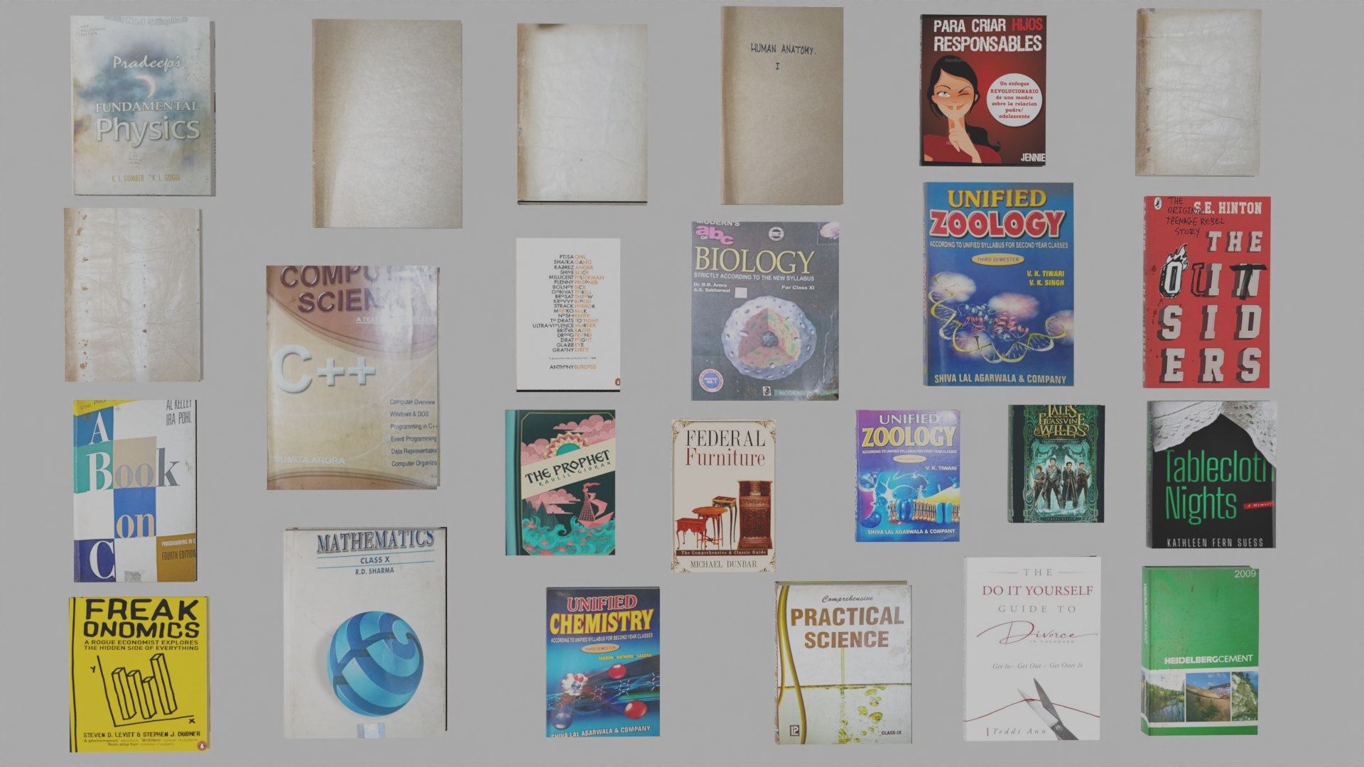 Bookset 24 Books Model - TurboSquid 2061335