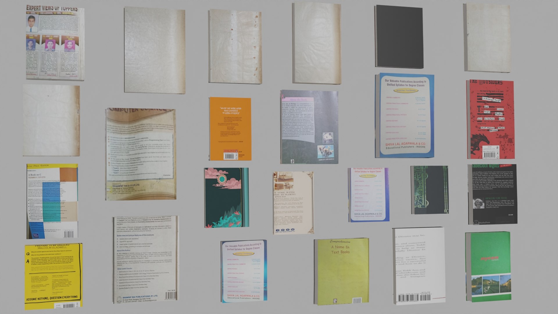 Bookset 24 Books Model - TurboSquid 2061335