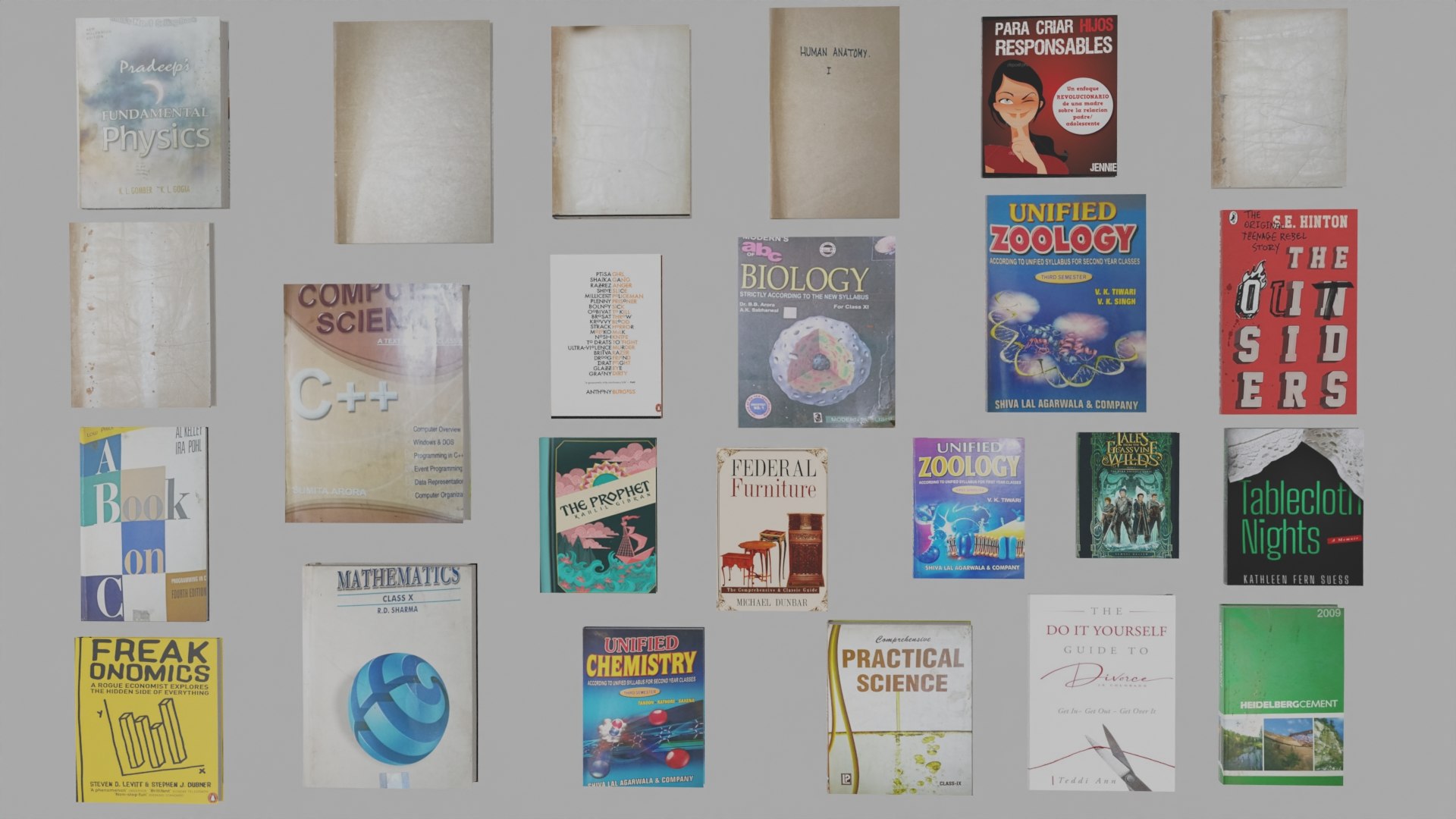 Bookset 24 Books Model - TurboSquid 2061335