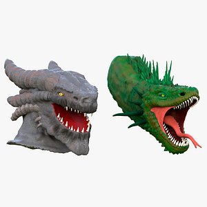 Rigged Dragon Busts