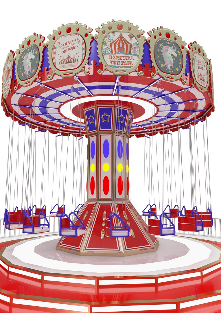 Funfair Swing Model - TurboSquid 1451203