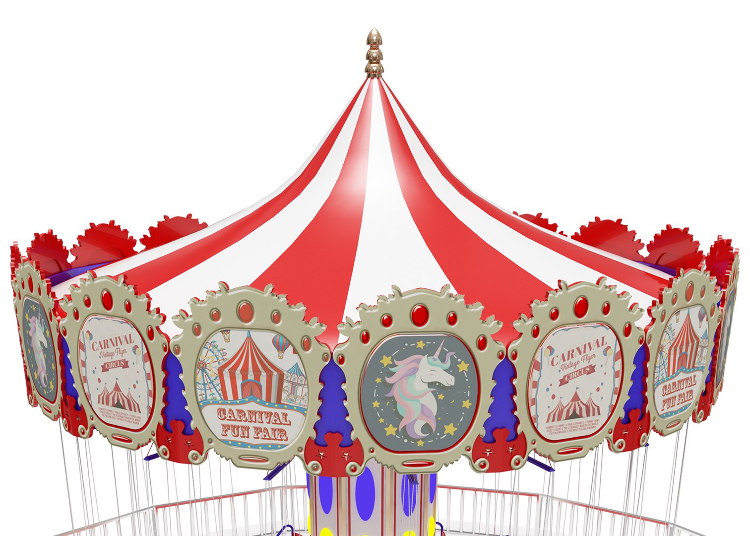 Funfair Swing Model - TurboSquid 1451203