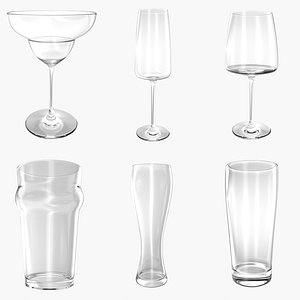 3D Glassware Collection