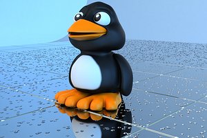 penguin bath toy fbx