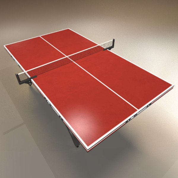 modelo 3d Mesa de ping pong baja poligonal roja - TurboSquid 569623
