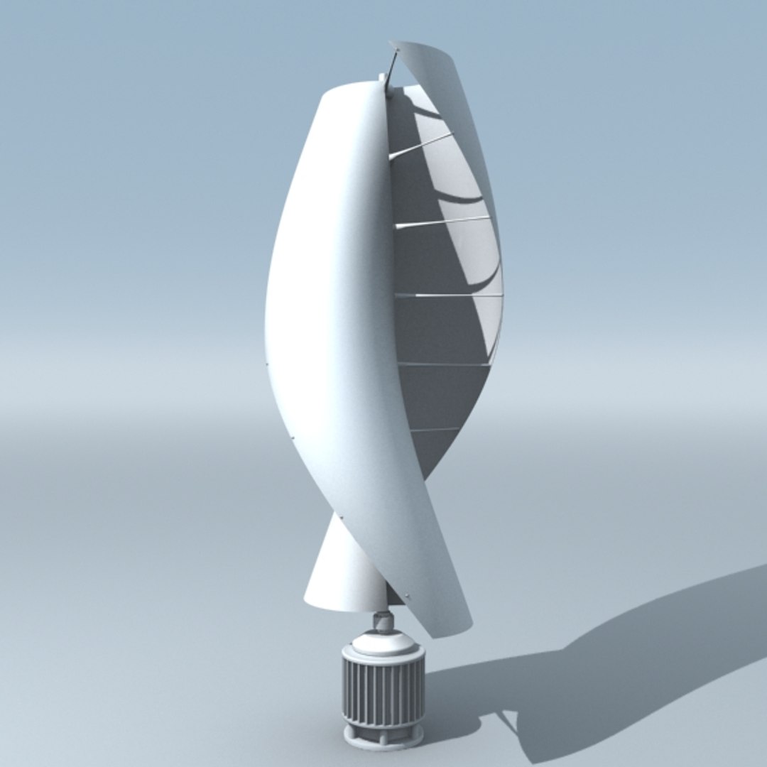 3ds Max Helical Savonius Wind Turbine