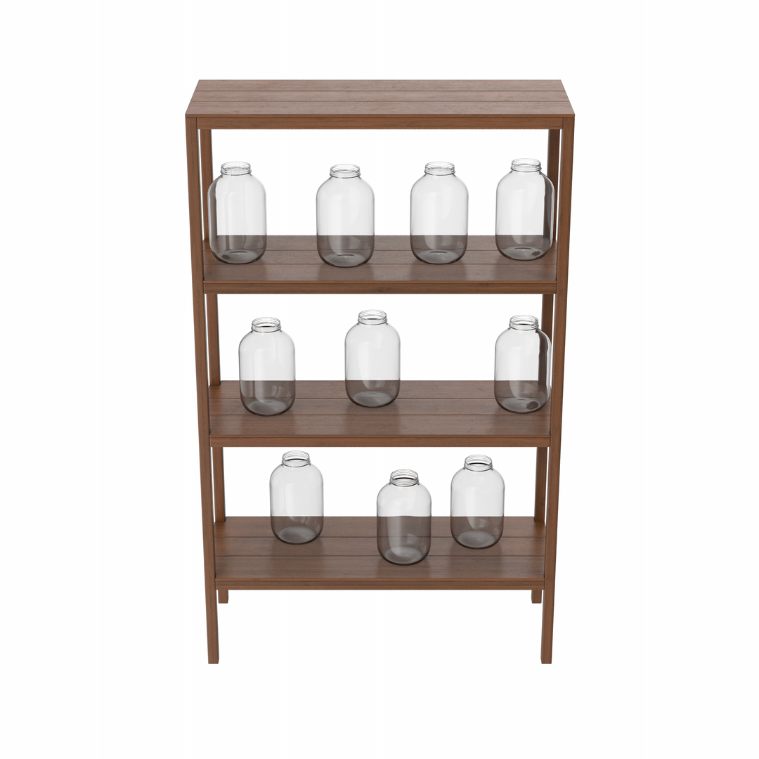 Wooden Storage Rack And Jars Model - TurboSquid 2367648