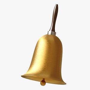 Brass bell with wood handle model