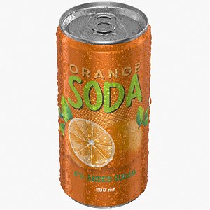 Slim Soda Can With Droplets 200ml