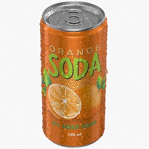Slim Soda Can With Droplets 200ml