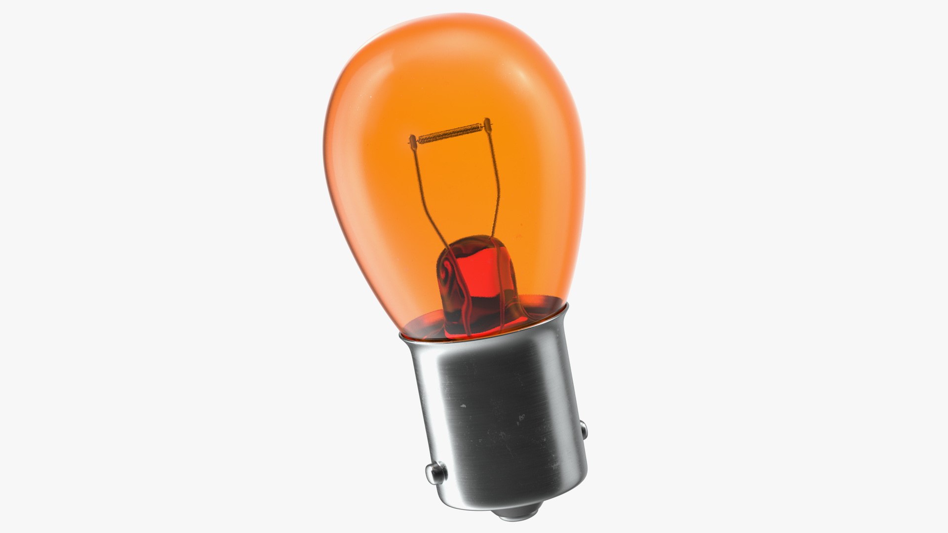 P21W BA15S Halogen Light Bulb Amber 3D model preview