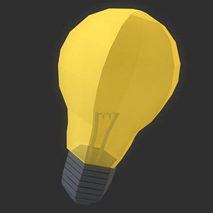 low poly lightbulb (game ready)