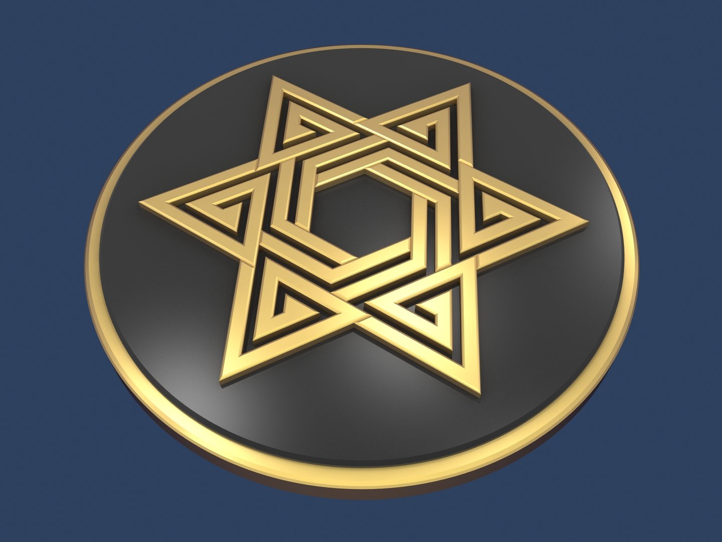 Star david medallion 3D model - TurboSquid 1417362