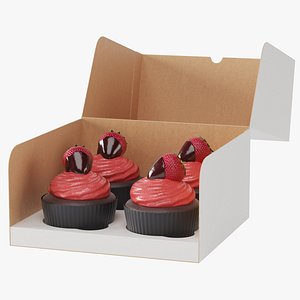 Cupcake Package Box 02 3D