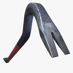 3d ready low-poly crowbar games model