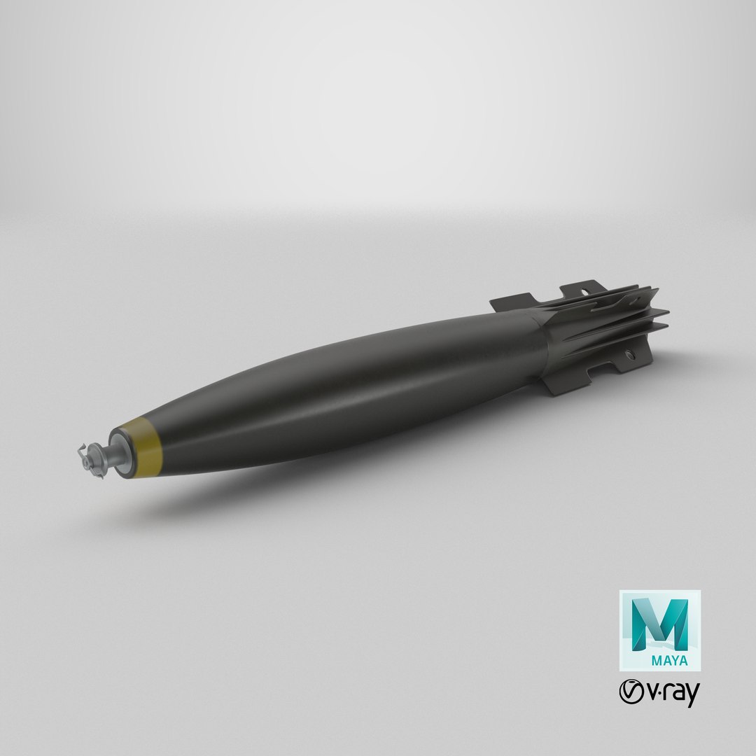 Unguided Aerial Bomb Model 3D model https://p.turbosquid.com/ts-thumb/fj/CqPLkO/m2/stemcell_maya_vray_render/png/1745595793/1920x1080/fit_q87/62f2c8f500c77d7adff5b0f1a9a714b3ddc70ffd/stemcell_maya_vray_render.jpg