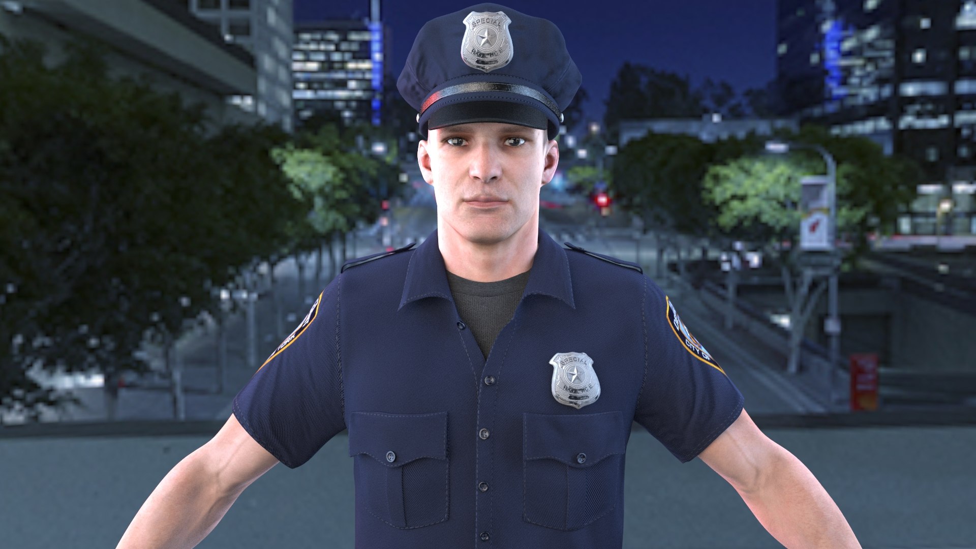 3D police officer 2020 pbr - TurboSquid 1565387