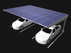 Solar carport 25U08 3D