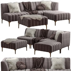Pottery Barn Avalon Sofa fabric Sectional