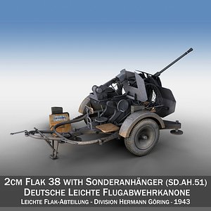 2cm flak 38 sd 3D