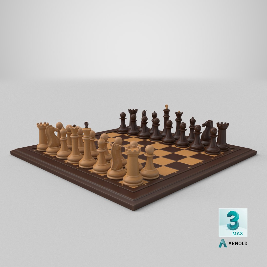 Titans of Chess for render export mockup various materials free 3D model