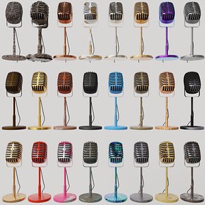 3D Retro Microphone 4K