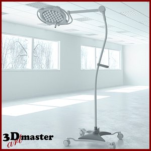 3D model medical surgical light floor