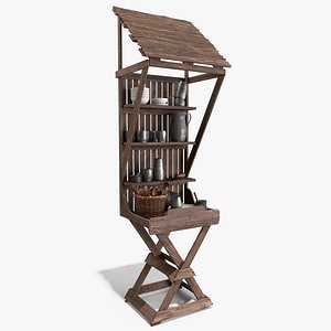 Medieval MarketStall002 8K PBR Textures