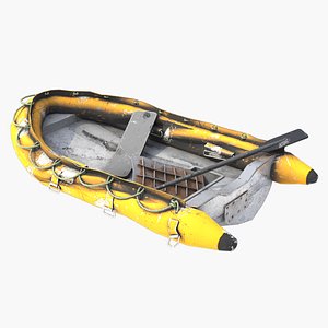 Broken Inflatable Boat 3D