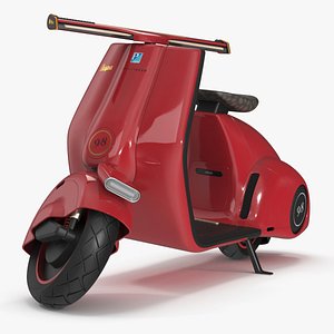 Designer Electric Scooter Vespa 98 Red Rigged