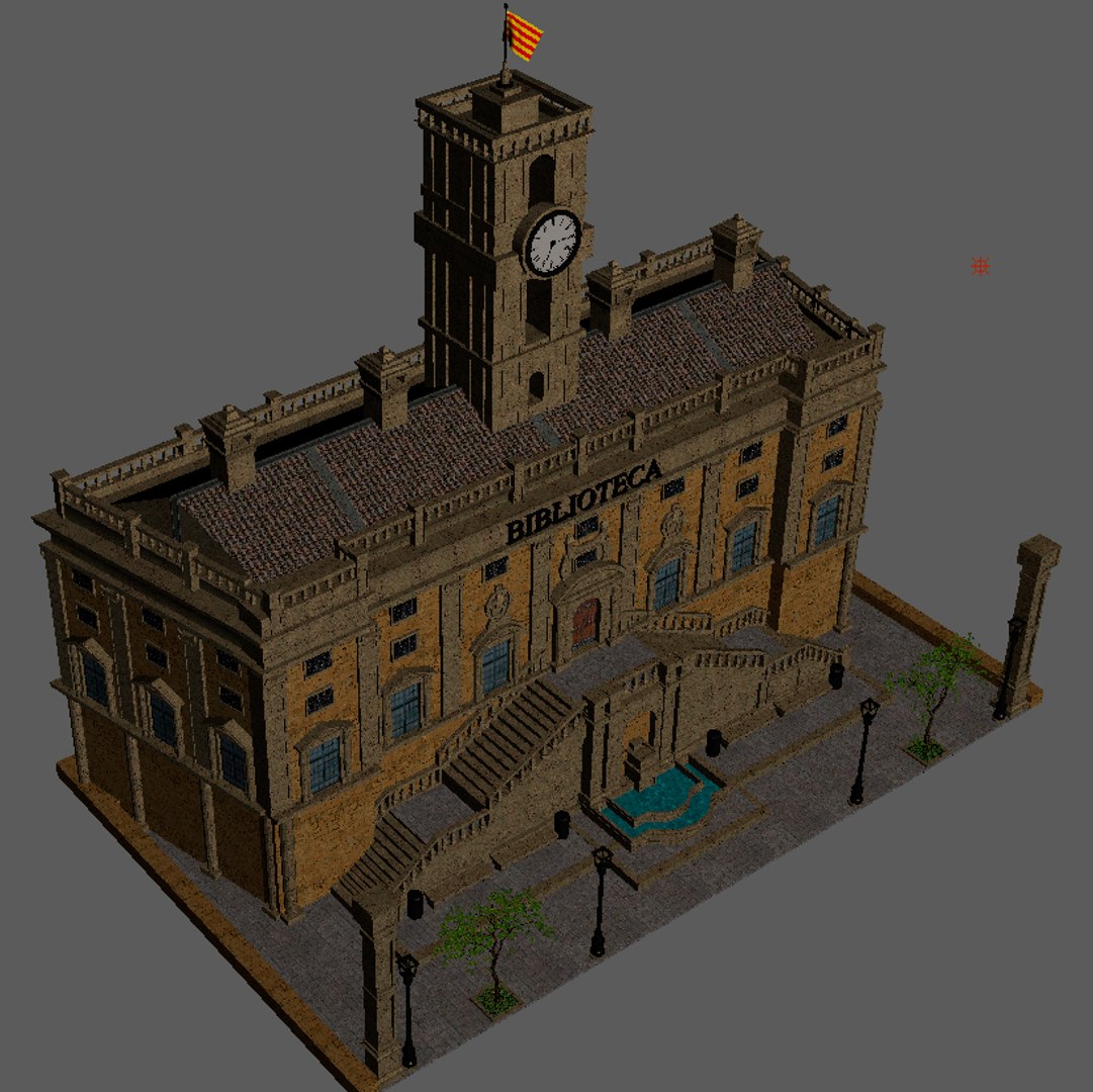 Library Building 3d Max